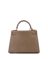 Pre-Owned Hermes Kelly 28 Handbag Brown Madame with Gold Hardware