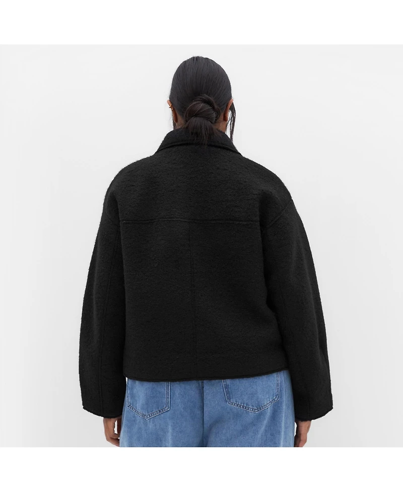 City Chic Women's Boucle Zip Front Jacket