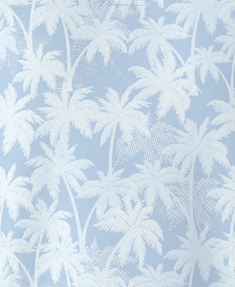 Pga Tour Men's All-Over Geometric Palm Print Short-Sleeve Golf Polo Shirt