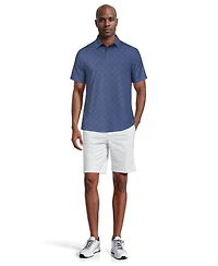 Pga Tour Men's All-Over Batik Geometric Print Short-Sleeve Golf Polo Shirt
