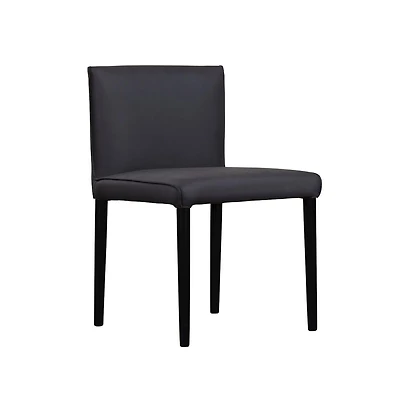 Rigel Full-Grain Leather Dining Chair, Gray (Set of 2