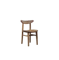 Porter Designs Fusion Solid Sheesham Wood Dining Chair, Natural (Set of 2