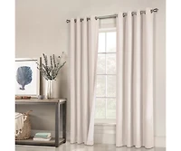 Thermalogic Ventura Triple Pass Foamback Blackout Top Panel With 8 Metal Grommets - 104x84", White