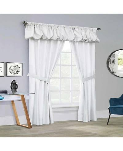 Commonwealth Prescott Rod Pocket Dressing Window Curtain Panel Set - 80x63", White