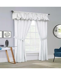 Commonwealth Prescott Rod Pocket Dressing Window Curtain Panel Set - 80x63", White