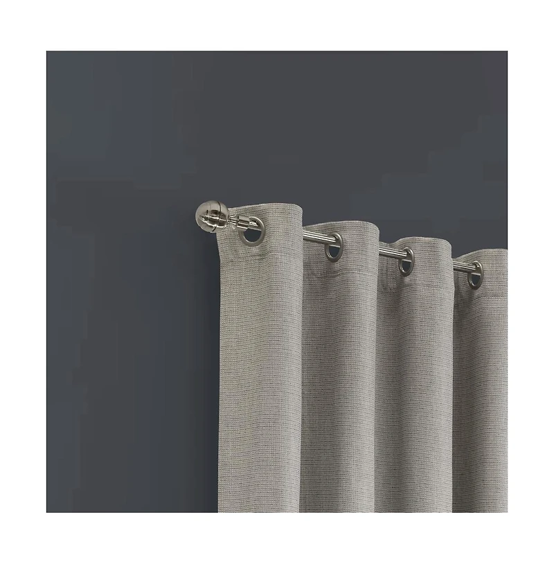 Thermaplus Zoey Room Darkening Window Treatment Grommet Curtain Panel for Bedroom Livingroom 52" x 95" Grey