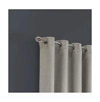 Thermaplus Zoey Room Darkening Window Treatment Grommet Curtain Panel for Bedroom Livingroom 52" x 95" Grey