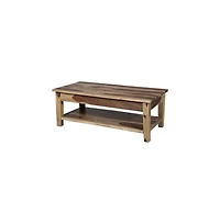Porter Designs Taos Solid Sheesham Wood Coffee Table, Natural