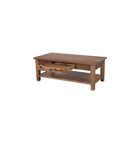 Porter Designs Taos Solid Sheesham Wood Coffee Table, Brown