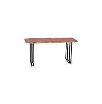 Porter Designs Manzanita Live Edge Solid Sheesham Wood Console Table, Brown