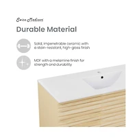 Swiss Madison Cascade 48'' Bathroom Vanity in Natural Oak