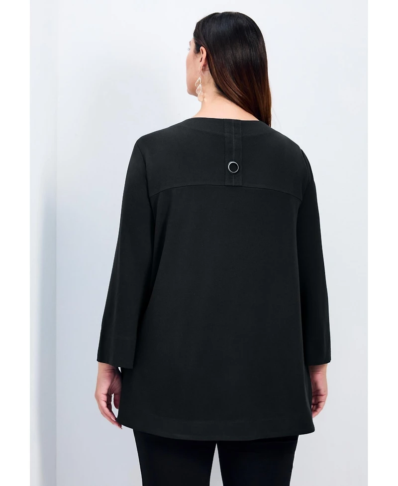 Avenue Women's Breanna Eyelet Detail Hacci Top