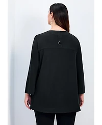 Avenue Women's Breanna Eyelet Detail Hacci Top