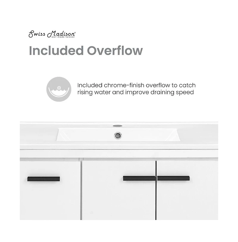 Swiss MadisonVirage 36 Freestanding, Bathroom Vanity in White