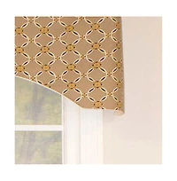 Andromeda Geometric Arch 3" Rod Pocket Valance 50" x 17" Stone by Rlf Home