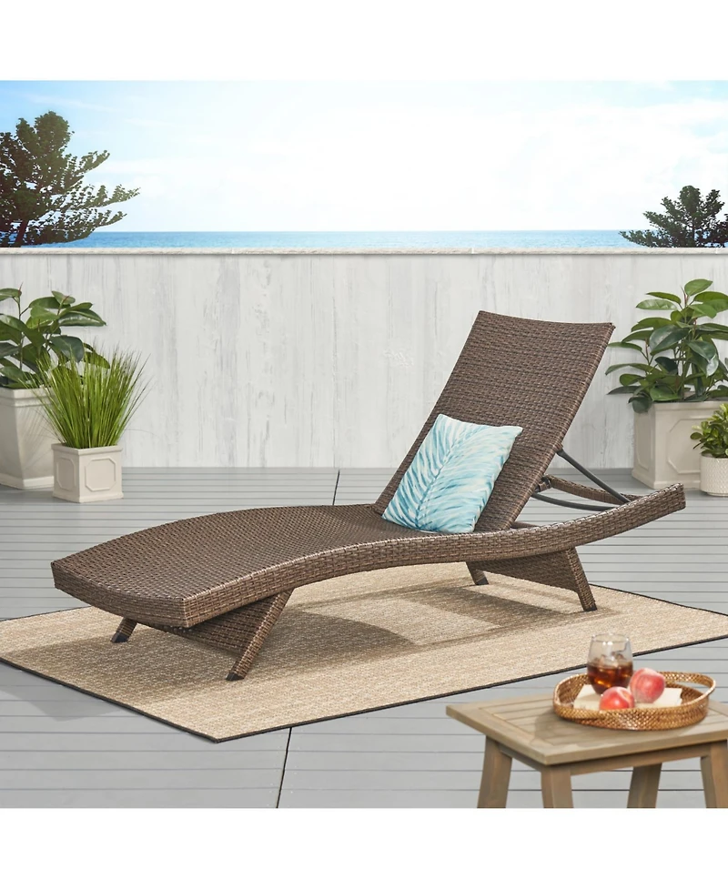 Simplie Fun Chic Outdoor Chaise Lounge for Backyard Relaxation