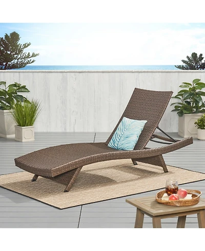 Simplie Fun Chic Outdoor Chaise Lounge for Backyard Relaxation