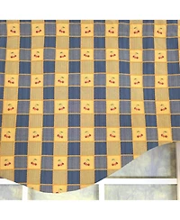 Rlf Home 100% Cotton Cherry Plaid Cornice Fully lined Windows Rod Pocket Valance 50" x 17" Navy