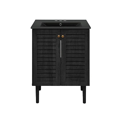 Swiss Madison 24" Freestanding Bathroom Vanity in Oak