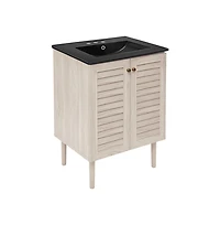 Swiss Madison 24" Freestanding Bathroom Vanity in Oak