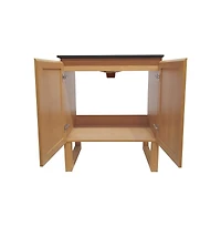 Swiss Madison Arles 30 in. Natural Oak Bathroom Vanity With Black Ceramic Sink Top