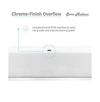 Swiss MadisonPierre 24 Single, Freestanding, Open Shelf, Chrome Metal Frame Bathroom Vanity