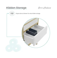 Swiss MadisonCache 24" Freestanding Bathroom Vanity in White with Sink Top