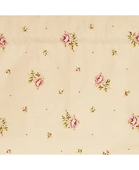 Rlf Home Hillside Corded Cornice 100% Cotton with Fully Lined 3" Rod Pocket Valnance for Windows 50" x 17" Natural