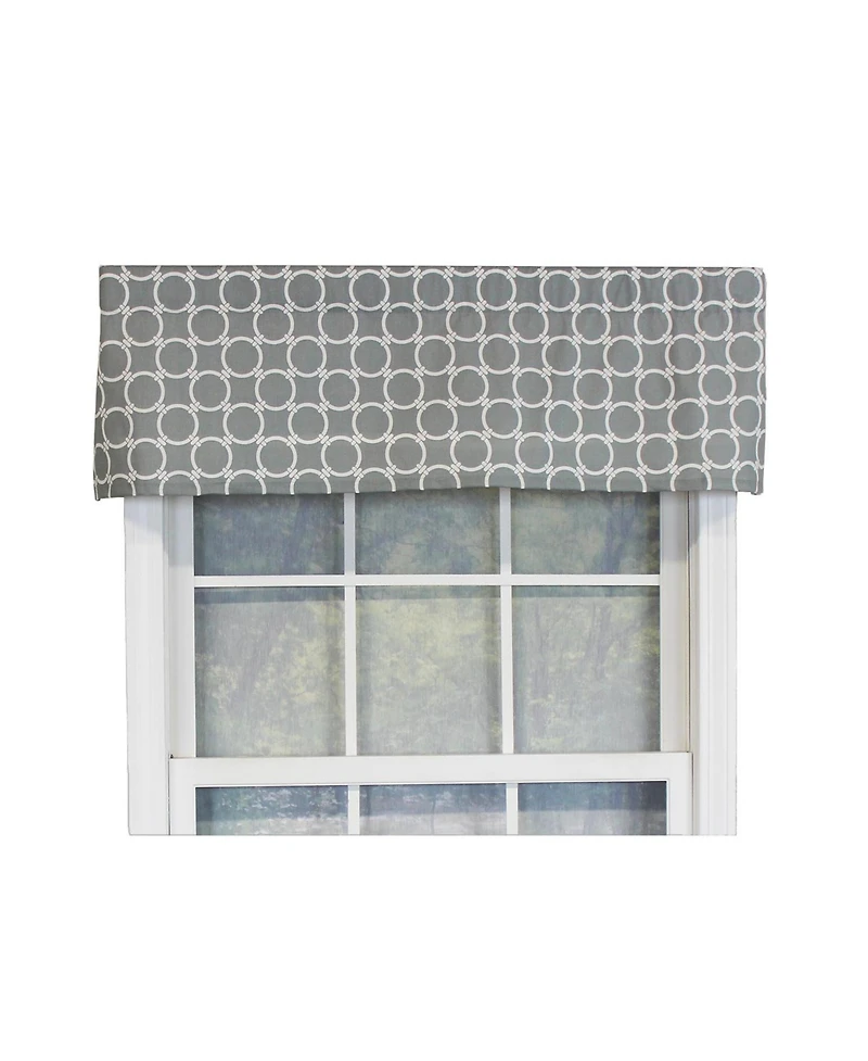 Rlf Home Ringlets Tailored 100% Cotton with Fully Lined 3" Rod Pocket Valnance for Windows 50" x 14" Gray