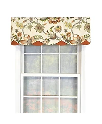 Rlf Home 100% Cotton Zanzibar Petticoat With Poly/Cotton lining Rod Pocket Valance 50" x 17" Orange