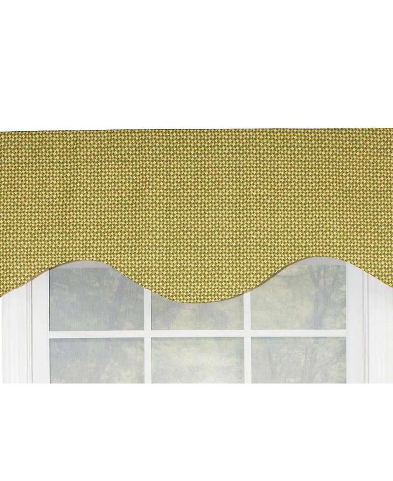 Rlf Home Cabana Cornice 100% Cotton with Fully Lined 3" Rod Pocket Valnance for Windows 50" x 17" Sage