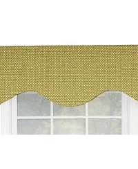 Rlf Home Cabana Cornice 100% Cotton with Fully Lined 3" Rod Pocket Valnance for Windows 50" x 17" Sage