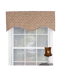 Rlf Home Petite Corded Cornice 100% Cotton with Fully Lined 3" Rod Pocket Valnance for Windows 50" x 17" Harvest