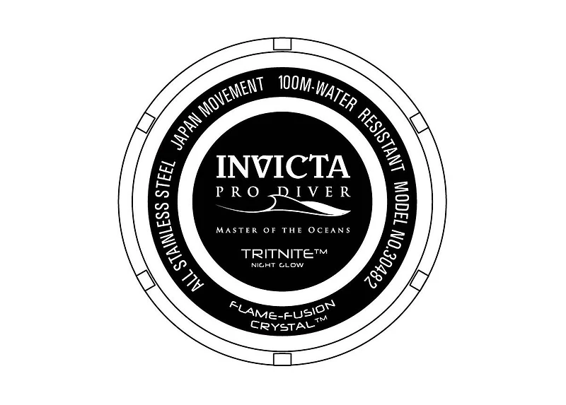 Invicta Women's 30482 Pro Diver Quartz 3 Hand Gold Dial Watch