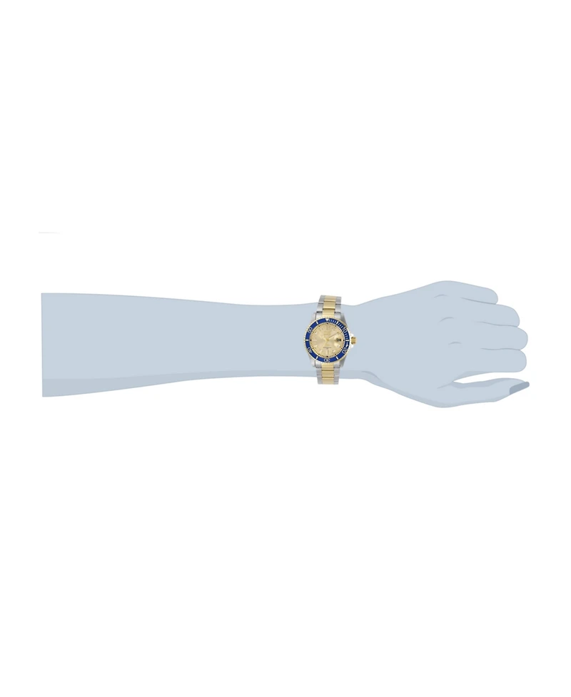 Invicta Women's 30482 Pro Diver Quartz 3 Hand Gold Dial Watch