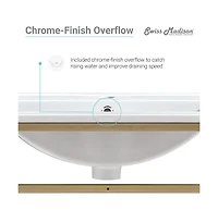 Swiss MadisonPierre 36 Single, Open Shelf, Gold Metal Frame Bathroom Vanity