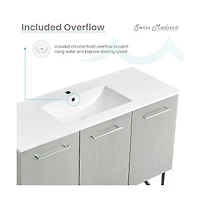 Swiss MadisonAnnecy 48" Freestanding Bathroom Vanity in Gray with Sink Top