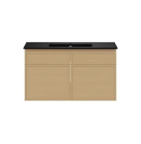 Swiss Madison St. Tropez 36" Wall-Mounted Bathroom Vanity in Natural Oak with Sink Top
