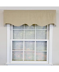 Rlf Home 100% Cotton Basket Weave Regal Poly/Cotton Ivory lining Rod Pocket Valance 50" x 15" Khaki