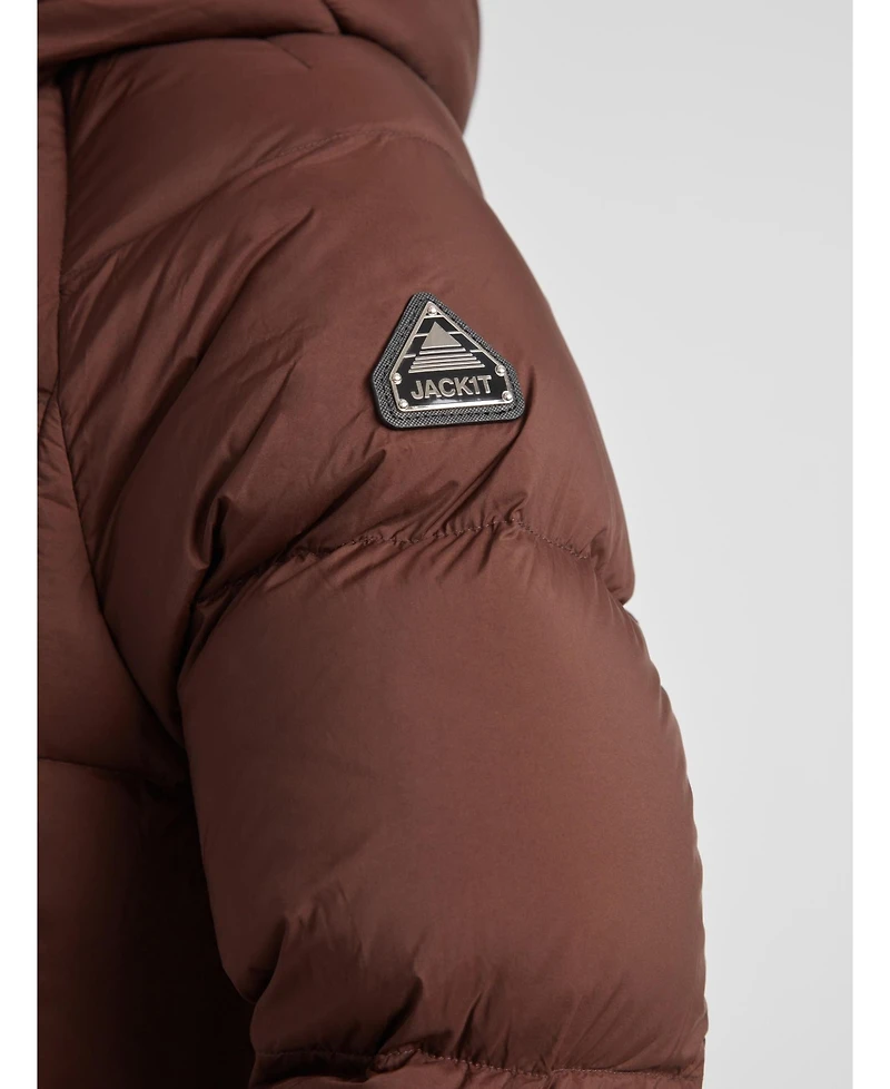 JACK1T Women's Cloud Cropped Hooded Puffer Jacket