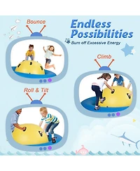 7.5 Foot Giant Inflatable Dome Rocker Bouncer with 6 Built-in Handles for Kids