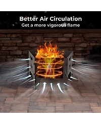 19 Inches Collapsible Portable Plug Fire Pit with Storage Bag