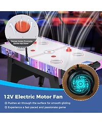 56 Inch Air Hockey Table with Led Digital Scoreboard and Powerful 12V Motor