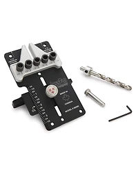 JessEm 08350 3/8" Dowelling Jig Precision Woodworking Joinery Tool with Main Body, Angle Guides and Hardened Drill Bushings