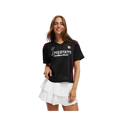 Cotton On Women's V Neck Regular Cropped Graphic Tee