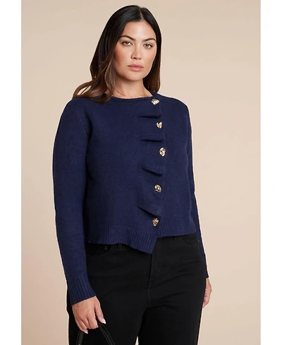 Eloquii Women's Pleated Cardigan