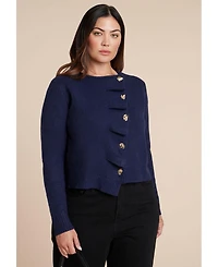 Eloquii Women's Pleated Cardigan