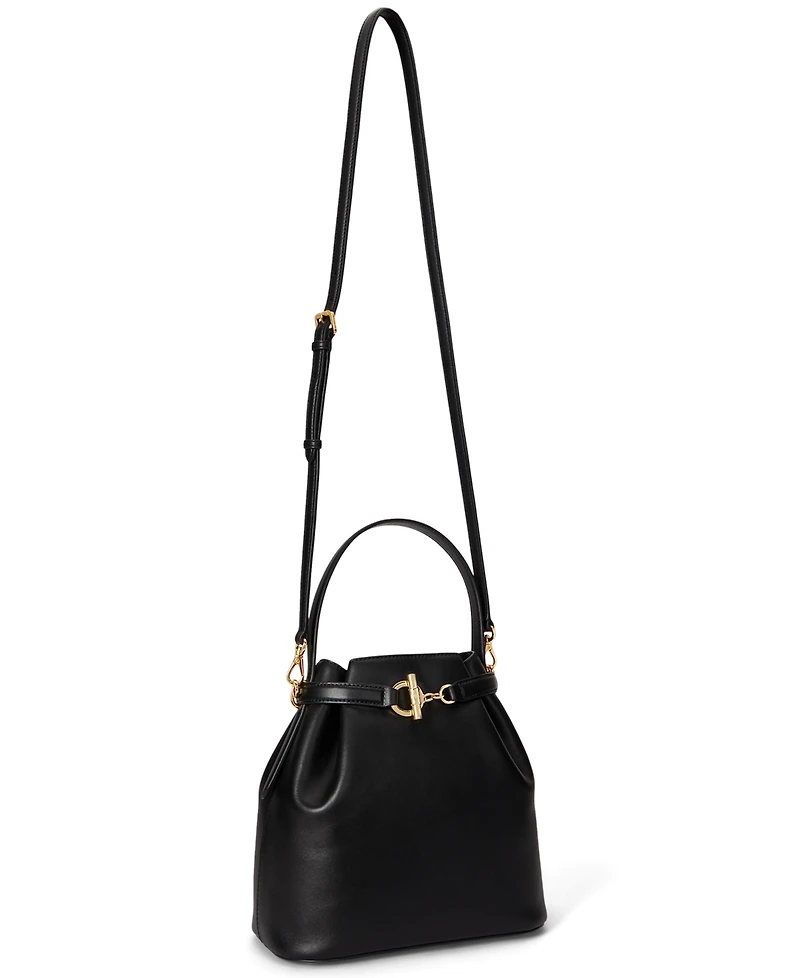 Lauren Ralph Leather Small Bucket Bag