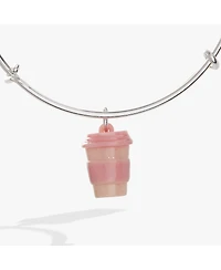 Pink Coffee To-Go Cup Resin Charm Bangle