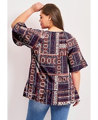 Avenue Women's Flutter Sleeve Top